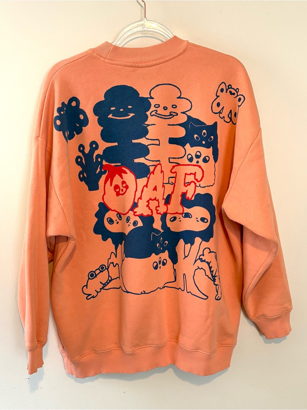 Lazy Oaf folky frog peach sweatshirt - Picture 4 of 6